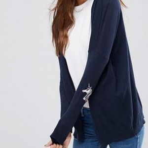 ASOS unicorn elbo Patch Cardigan
